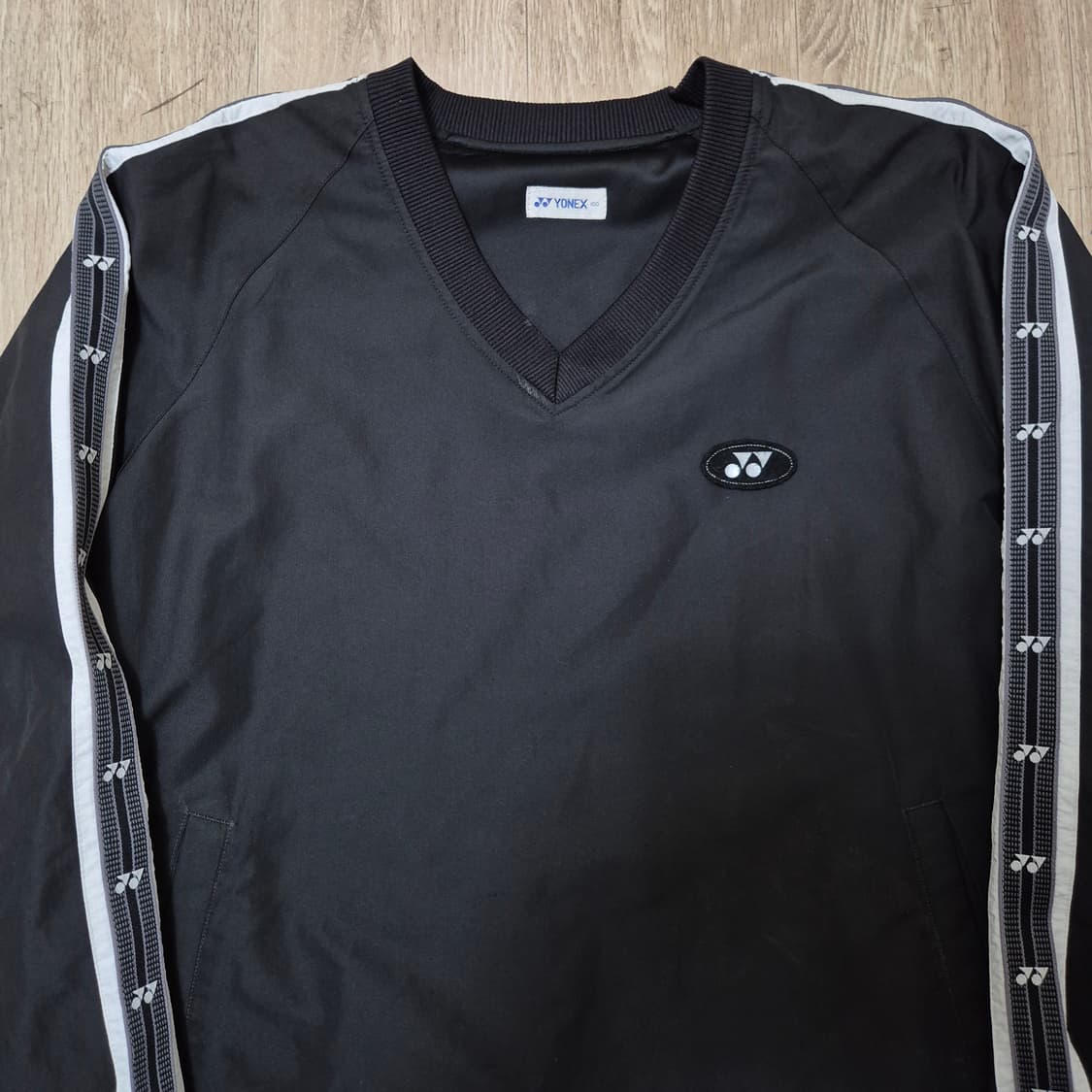 YONEX 요넥스 사이드라인 블랙 맨투맨 웜업 L(100) 상품이미지2