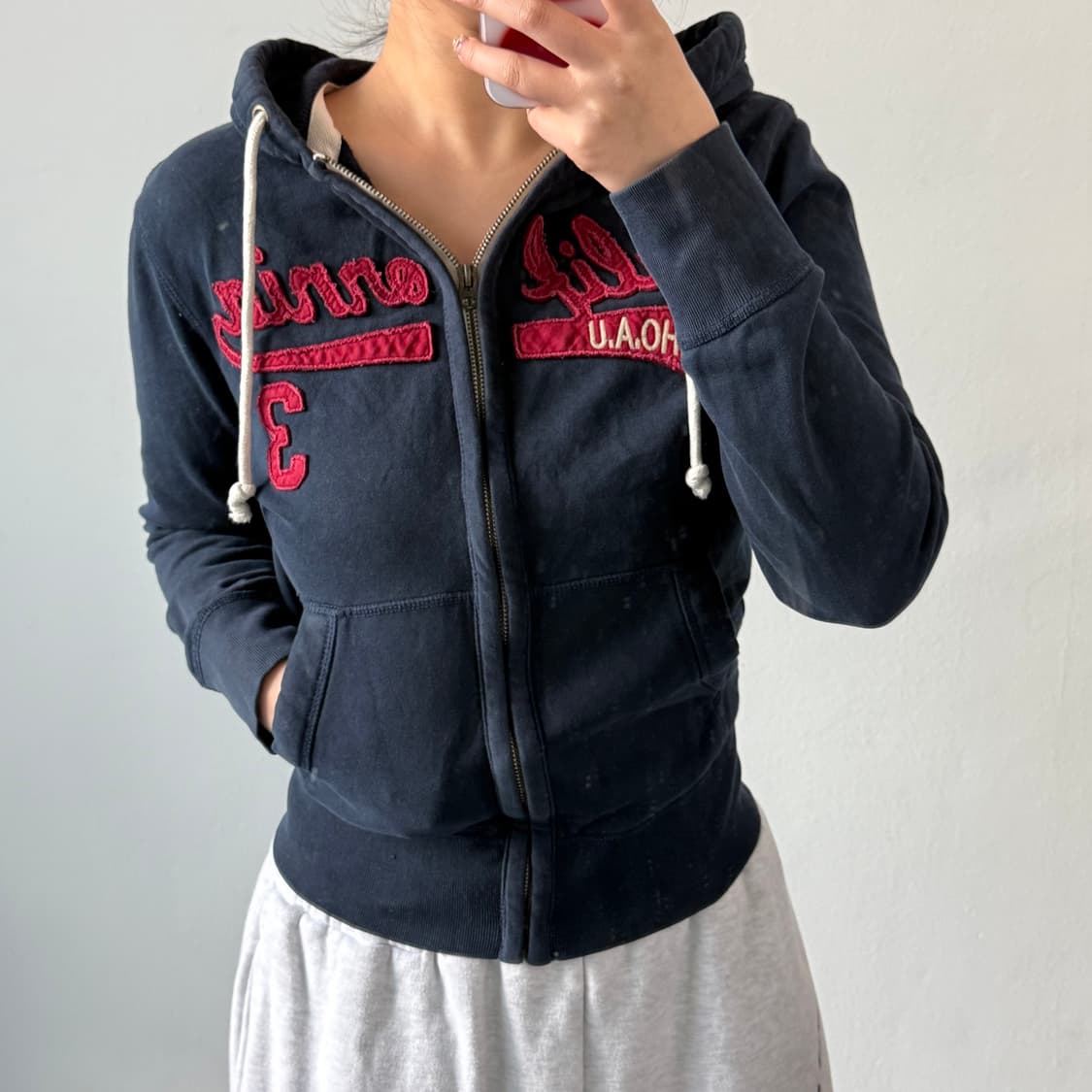 [S] 후아유 네이비 후드집업 상품이미지2