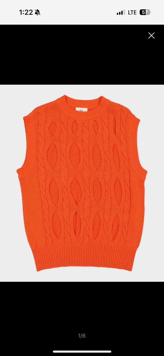 IEY 오렌지 케이블 니트 상품이미지2