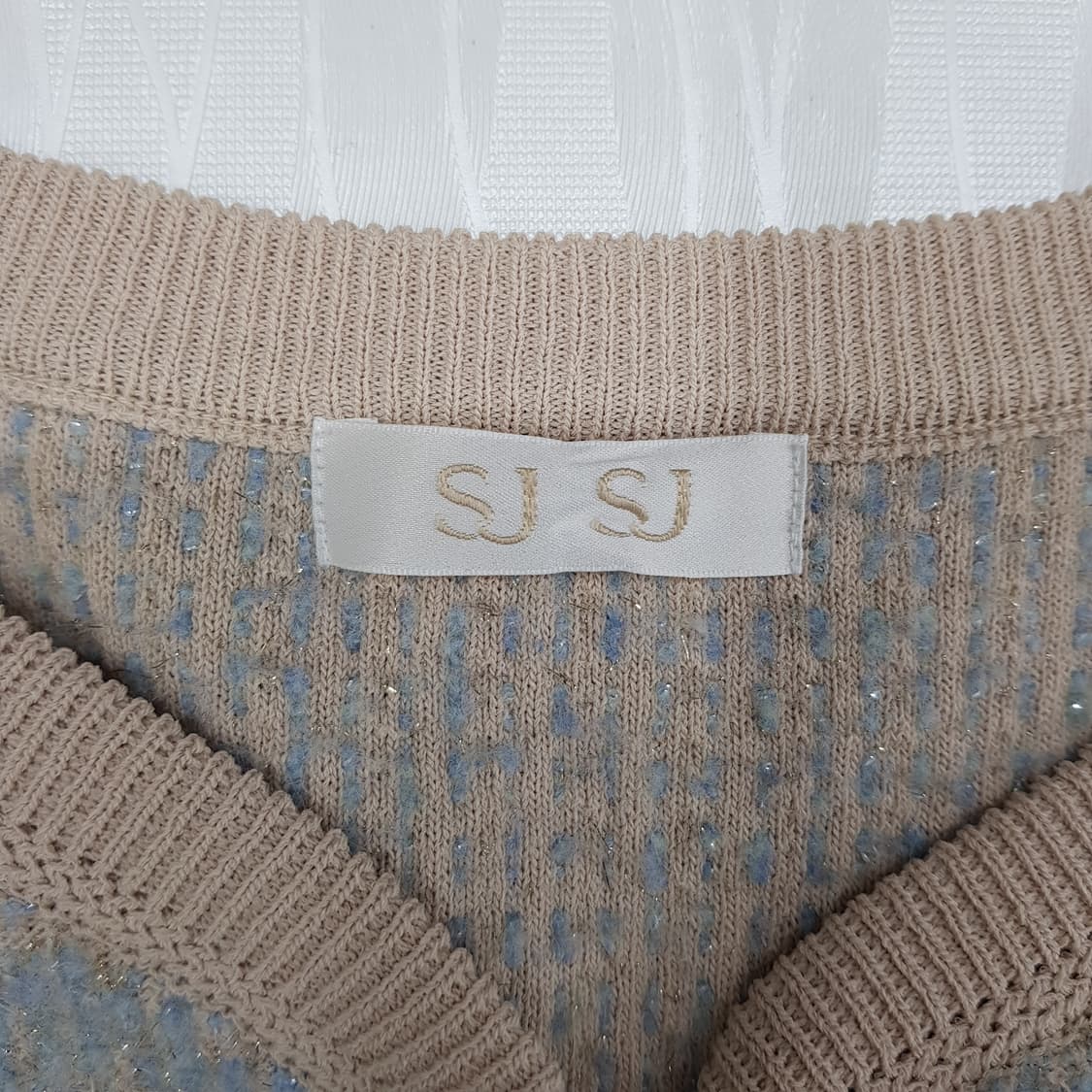 한섬 SJSJ 2024 알파카 블렌드 글리터 프린지 자켓 F90 사이즈 상품이미지6