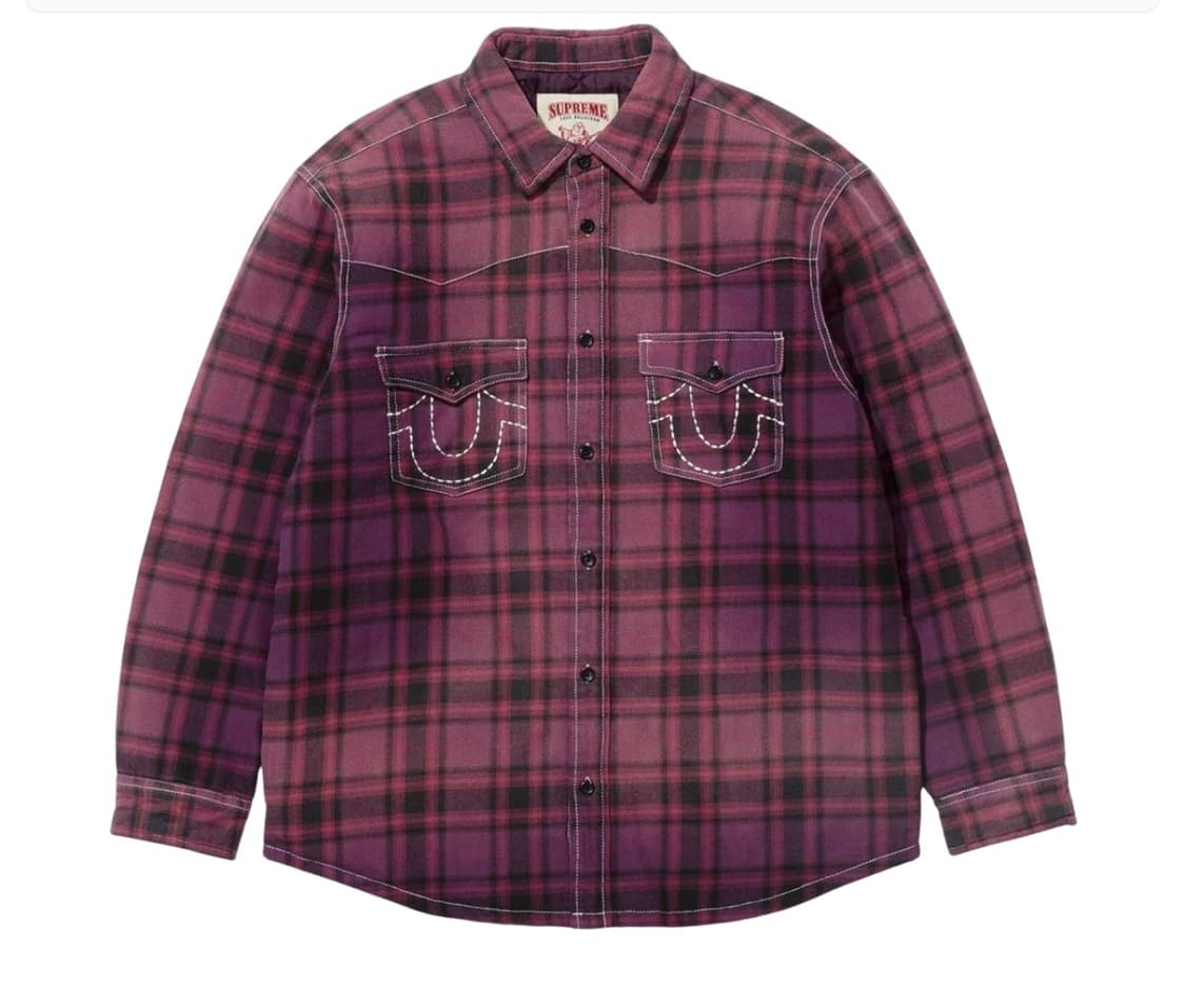 슈프림 트루릴리전 플레드 플란넬 셔츠 자켓 상품이미지4