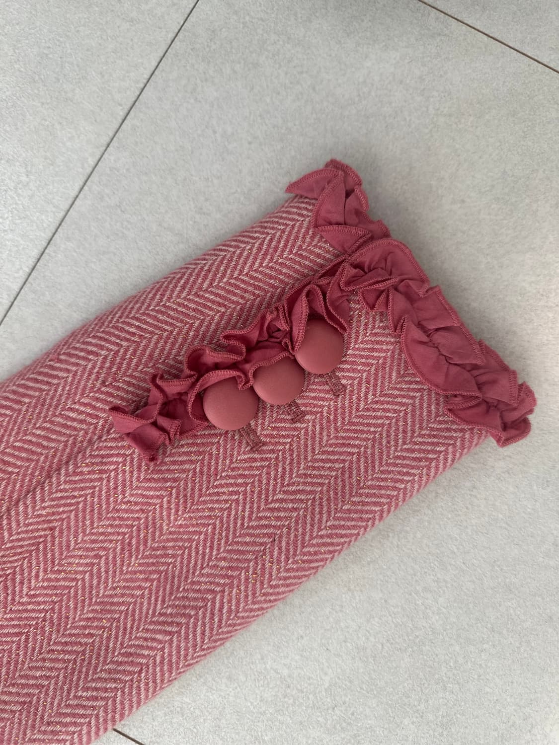 빈티지 헤링본 러플 로즈 자켓 상품이미지6