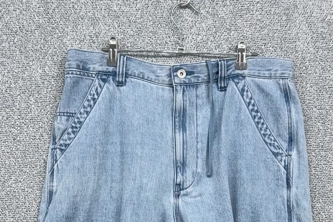 유니클로 연청 데님 반바지 L 상품이미지3