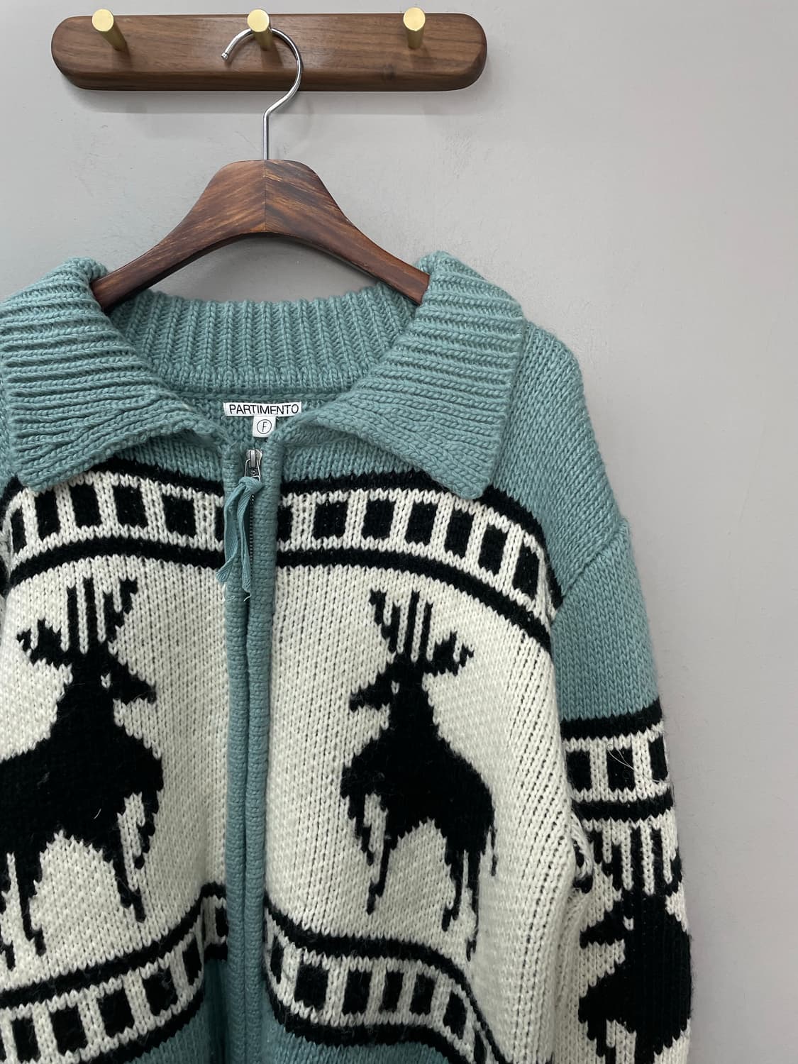 파르티멘토 스카이블루 코위찬 니트 집업 H967 상품이미지3