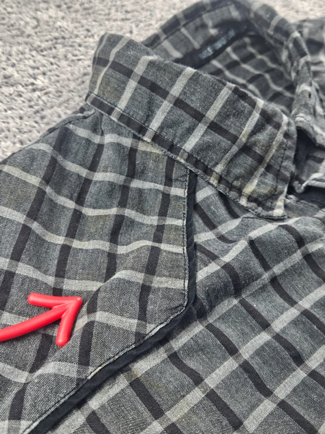 할리데이비슨 체크패턴 바이커 반팔 셔츠 ( L 추정 ) / 11367 상품이미지5