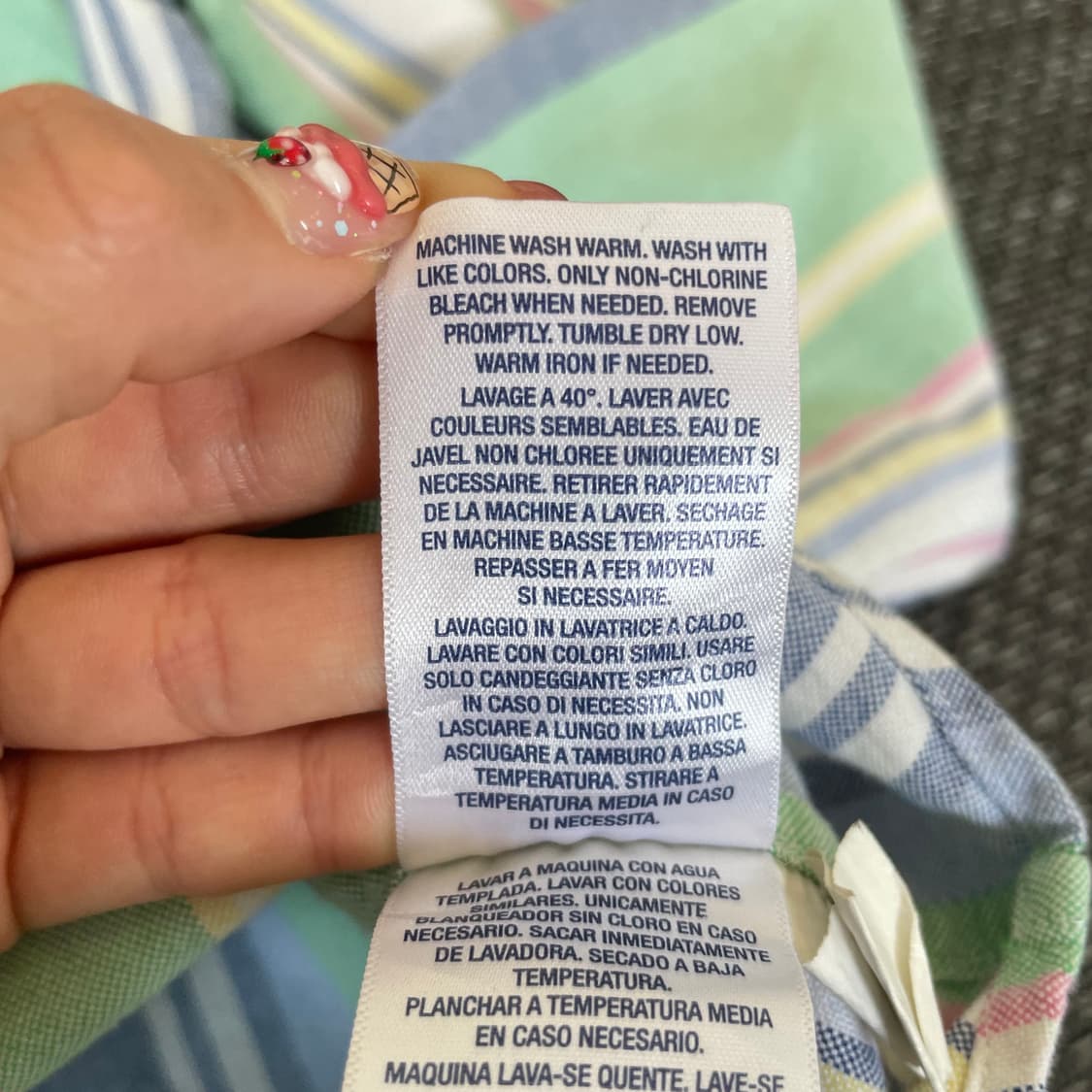 키즈 폴로랄프로렌 배색 스트라이프 셔츠 L(14-16) 상품이미지7