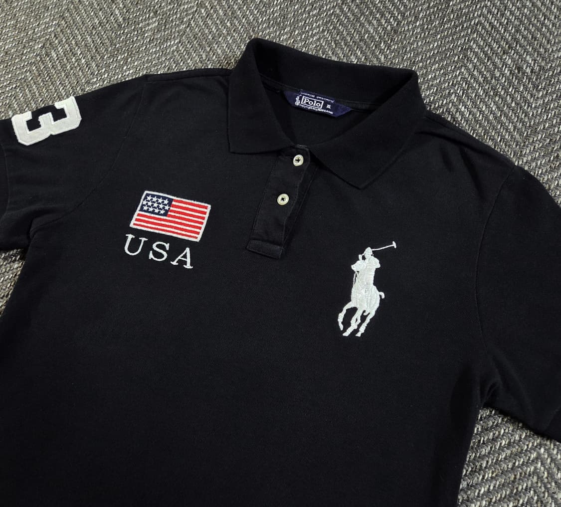 폴로 랄프로렌 치프키프 USA 성조기 빅포니 카라 반팔티 상품이미지3