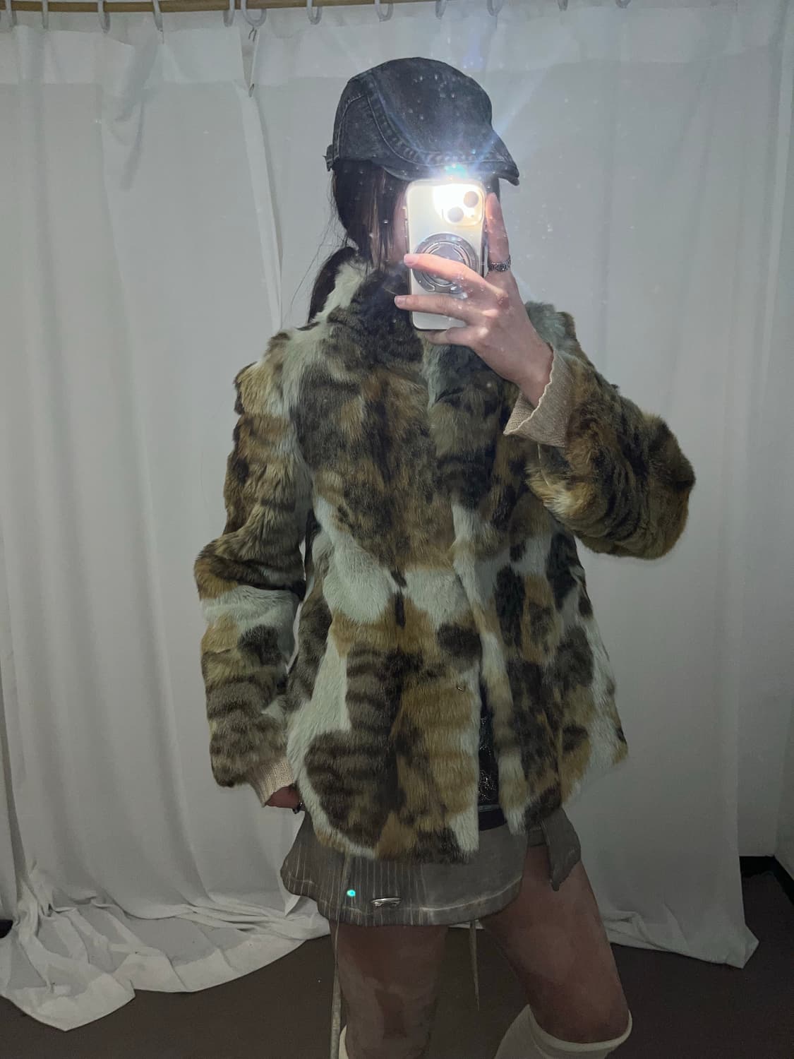 페어리 그런지 무드 래빗퍼 코트 상품이미지4