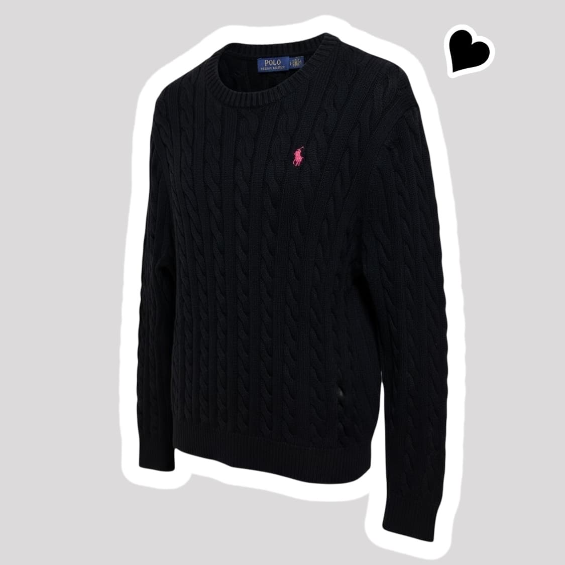 신형 폴로 랄프로렌 블랙 꽈배기 니트 상품이미지1