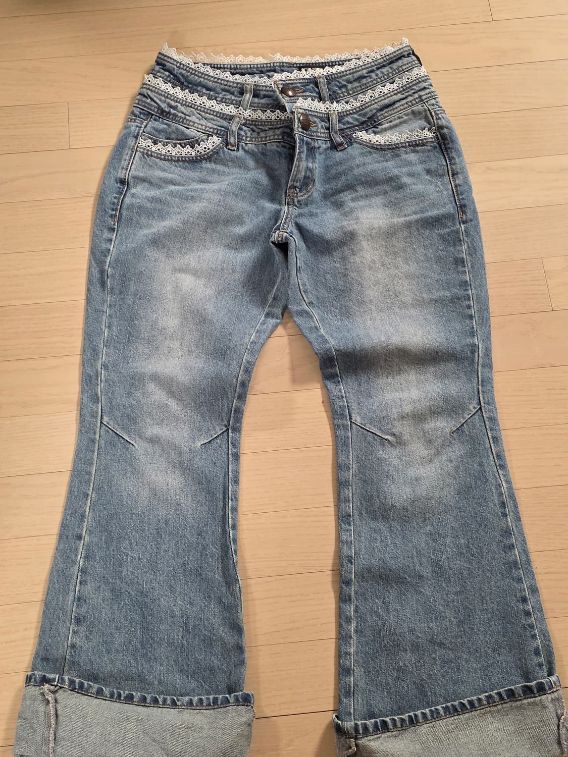 Sculptor Double Waist Boots Cut Denim 상품이미지3