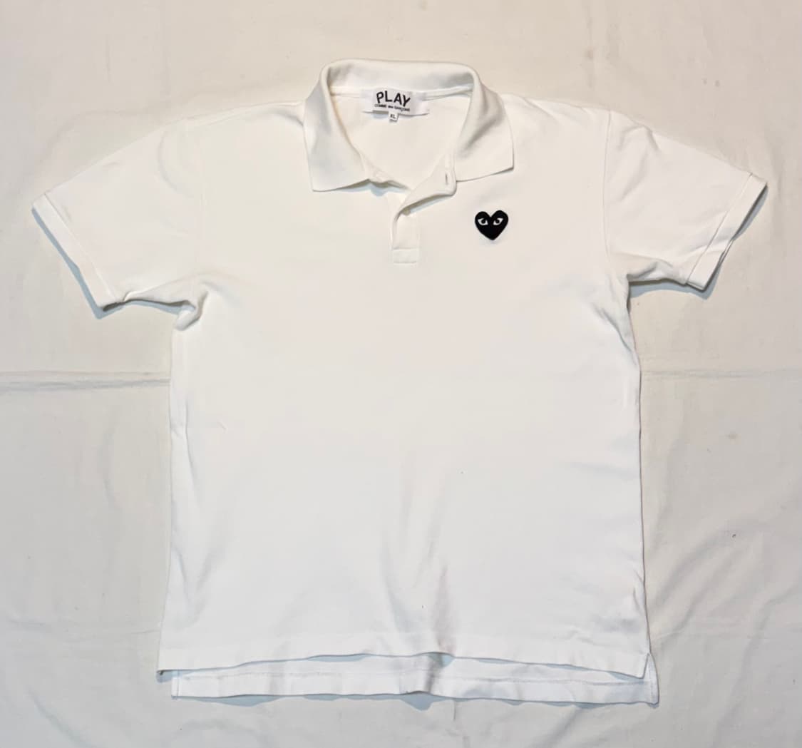 꼼데가르송 하트와펜 반팔 카라티 화이트 상품이미지1