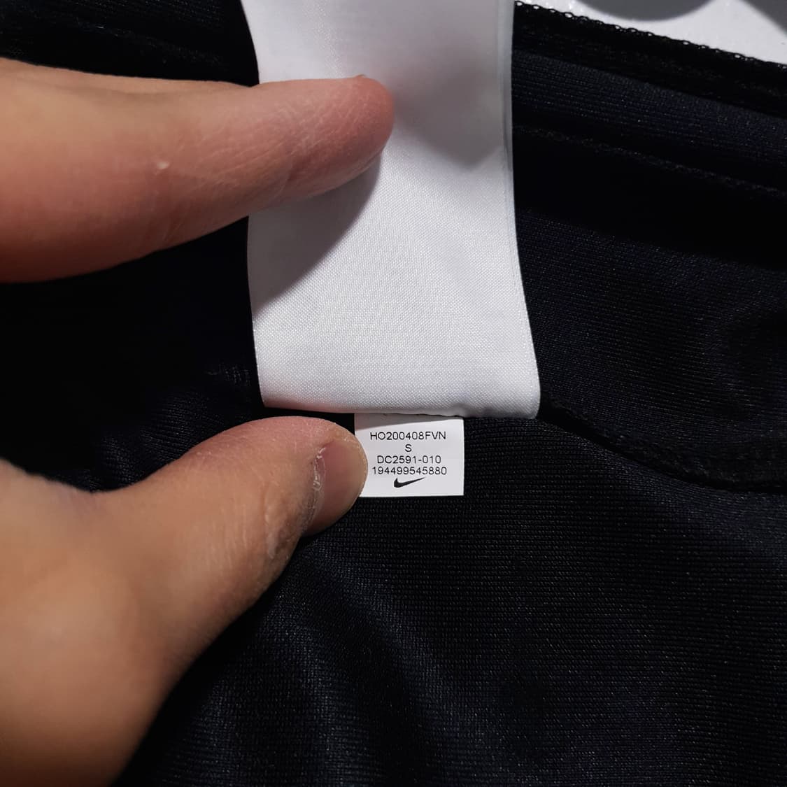S) 나이키 NSW 신형 21fw 더블 스우시 폴리 트랙 팬츠 블랙 골드 상품이미지7