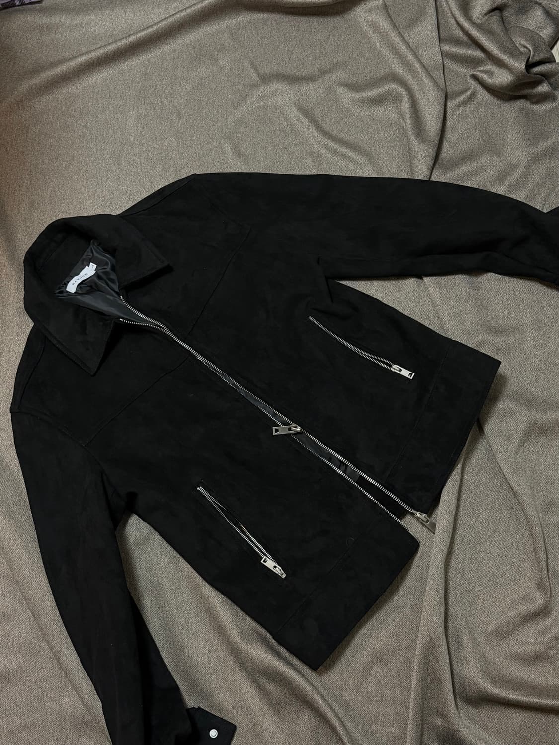 검정 스웨이드 자켓 상품이미지1