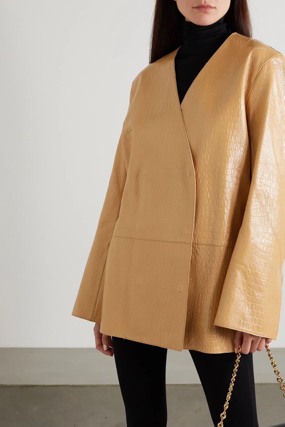 토템 Croco embossed leather blazer 상품이미지1