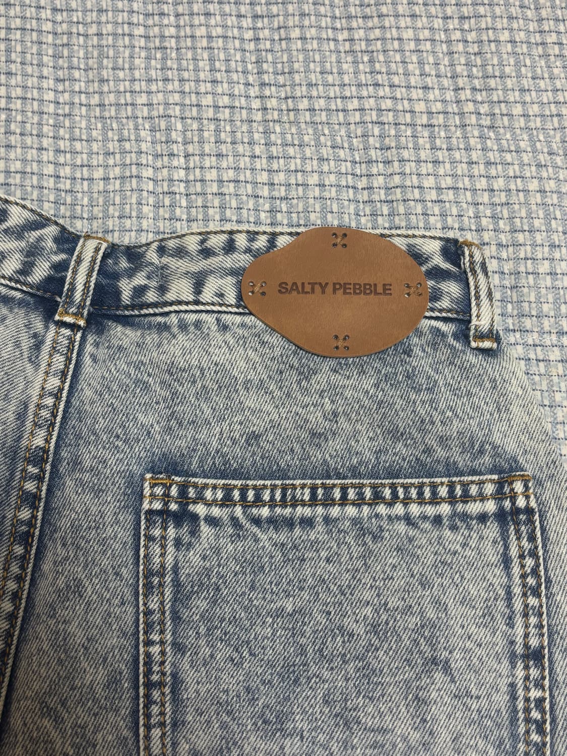 솔티페블 오블리크 데님 쇼츠 s 상품이미지3