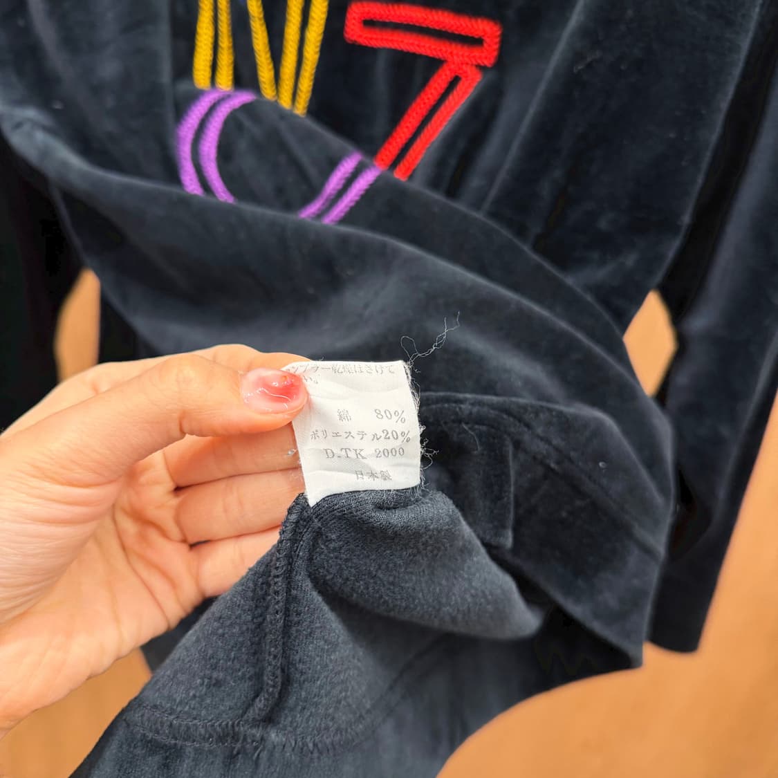 겐조 골프 하프넥 긴팔 티셔츠 로고 자수 디테일 레귤러핏 블랙 상품이미지7