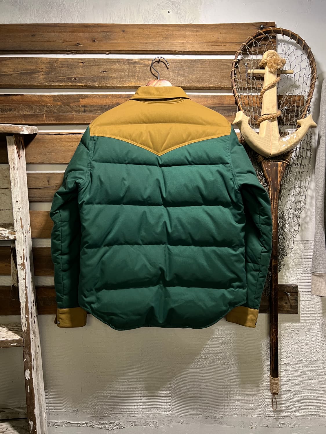 [M]Schott 쇼트 빈티지 그린 요크 다운 자켓 상품이미지8