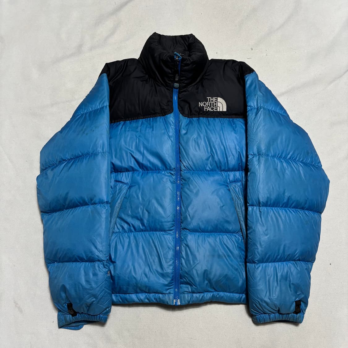 90 노스페이스 700 블랙 블루 눕시 패딩 상품이미지2