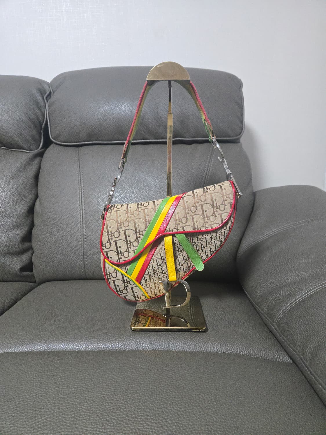 (S급)디올 한정판 오블리크 라스타 새들백 상품이미지2