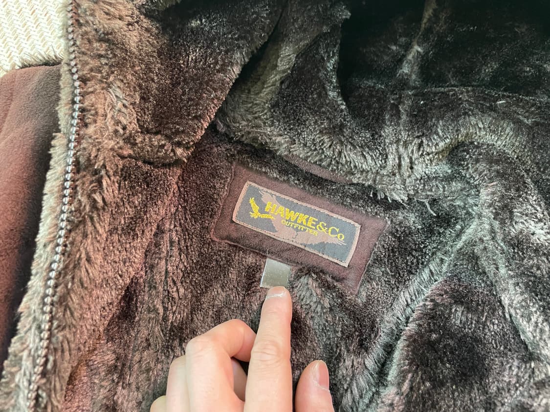 Hawke 빈티지 브라운 스웨이드 퍼라이닝 무스탕 집업 J03782 상품이미지5