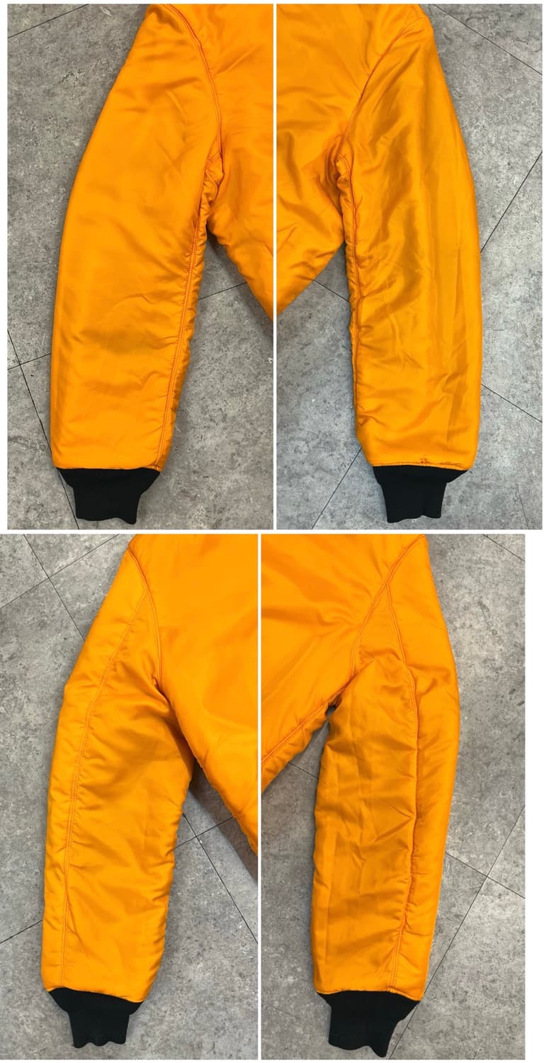 알파인더스트리 리버시블 ma1 자켓 블랙 오렌지 XL #csz3992   상품이미지10