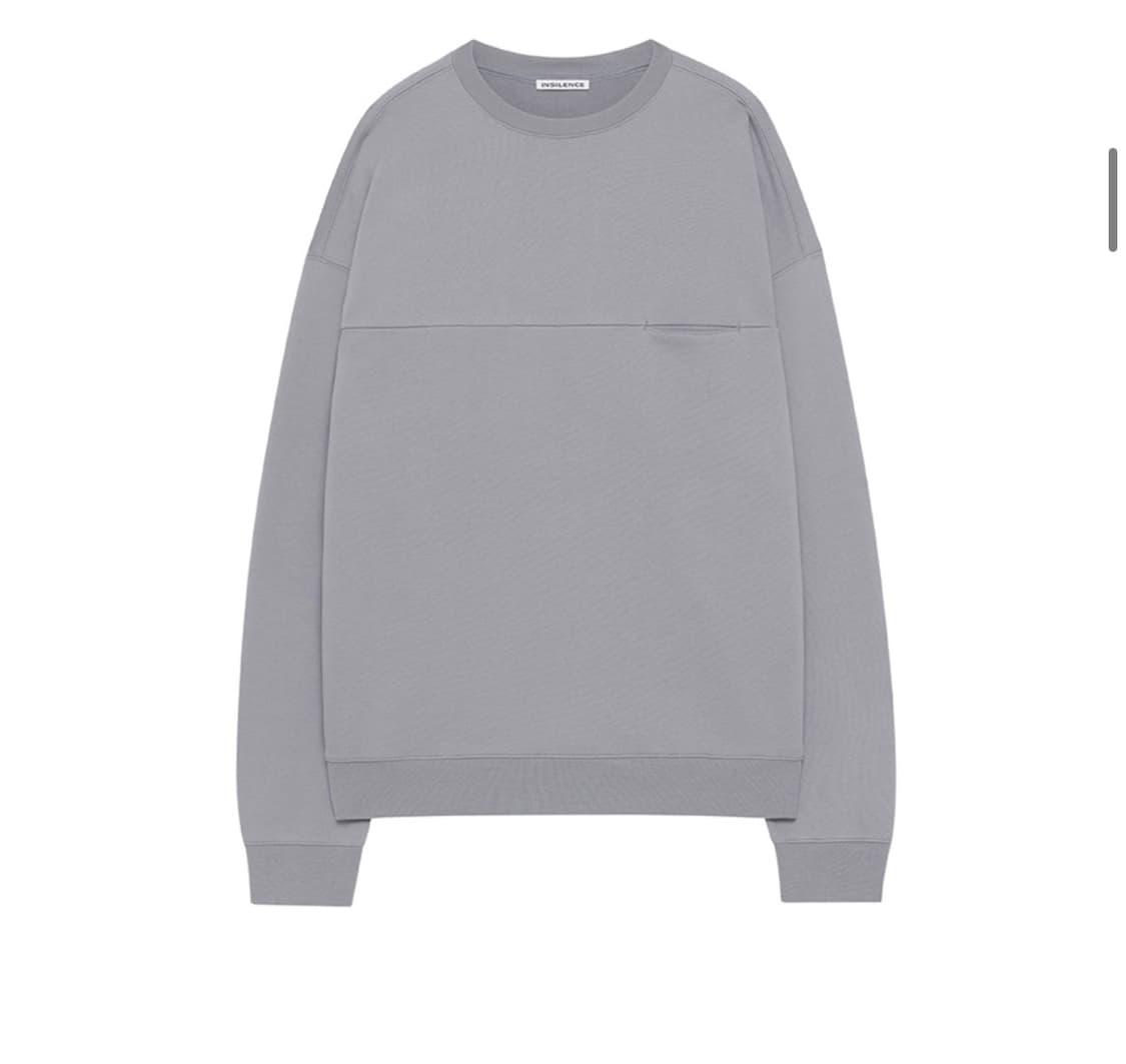 인사일런스 히든 포켓 스웨트셔츠 GREY L사이즈 상품이미지4