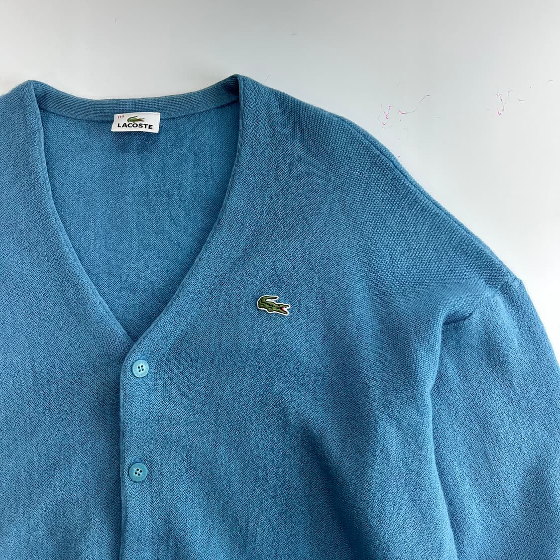 Lacoste  라코스테 스카이블루 니트 가디건 상품이미지4