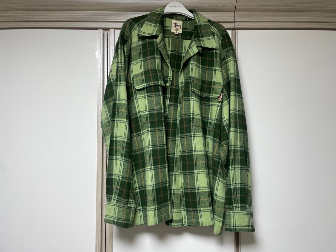 [S] 빈티지 80-90s stussy 스투시 울 플란넬 셔츠 상품이미지1