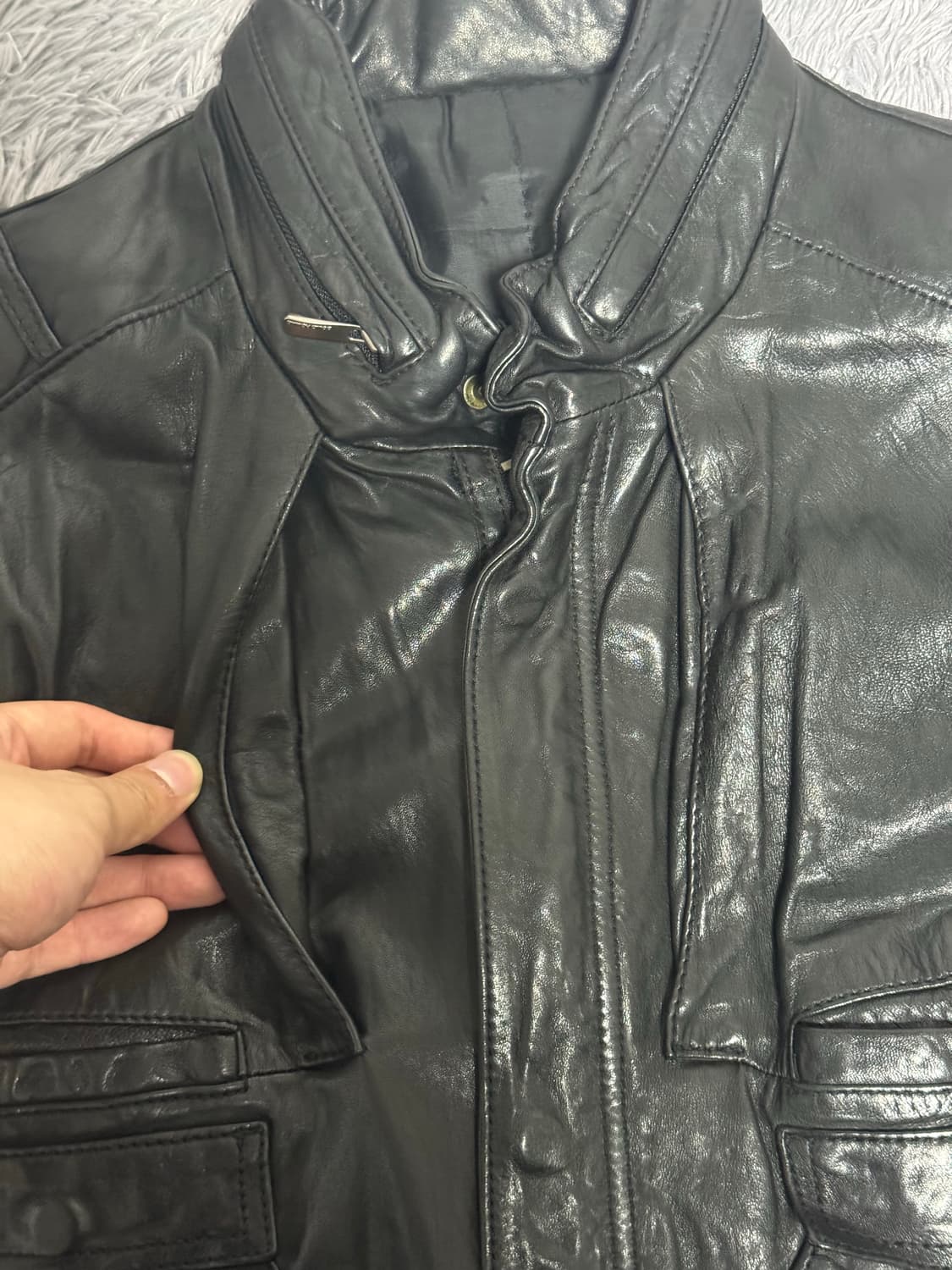 솔리드옴므 램스킨 자켓 상품이미지5