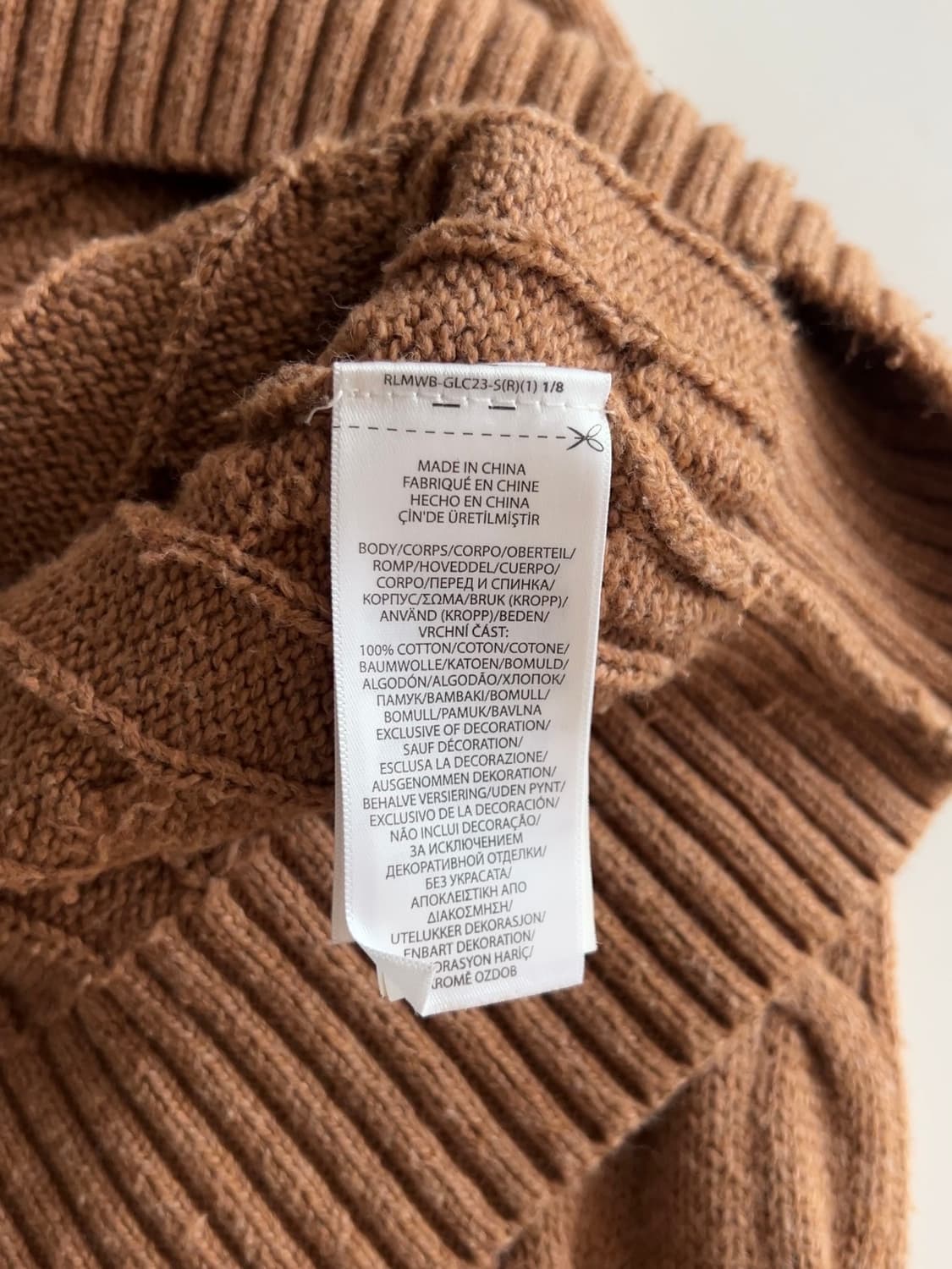 폴로 랄프로렌 케이블 꽈배기 니트 L 상품이미지4