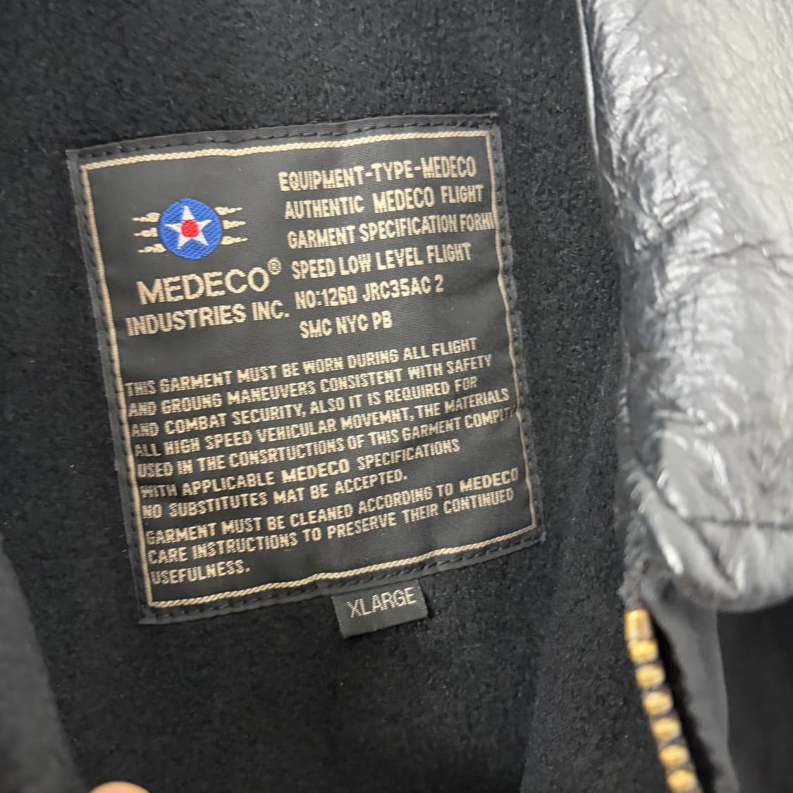 Ameco 아메코 레더카라 MA-1 자켓 상품이미지7