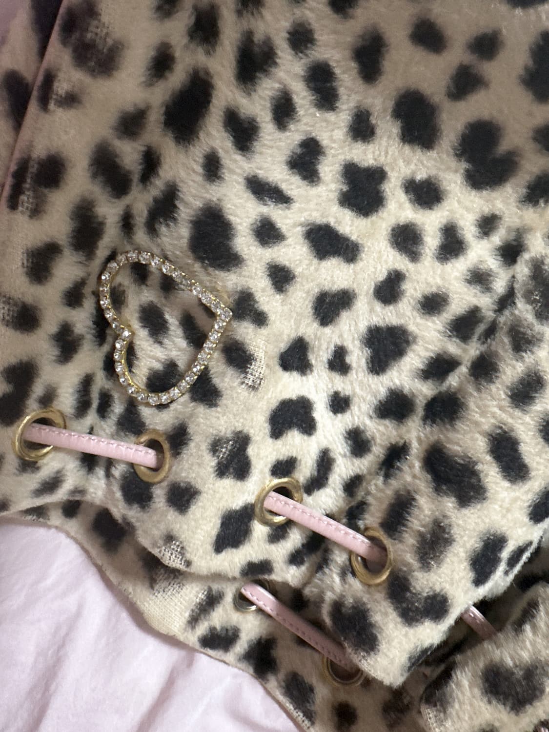 사만다타바사 고전 갸루 핀터 레오파드 핑크 백 상품이미지4