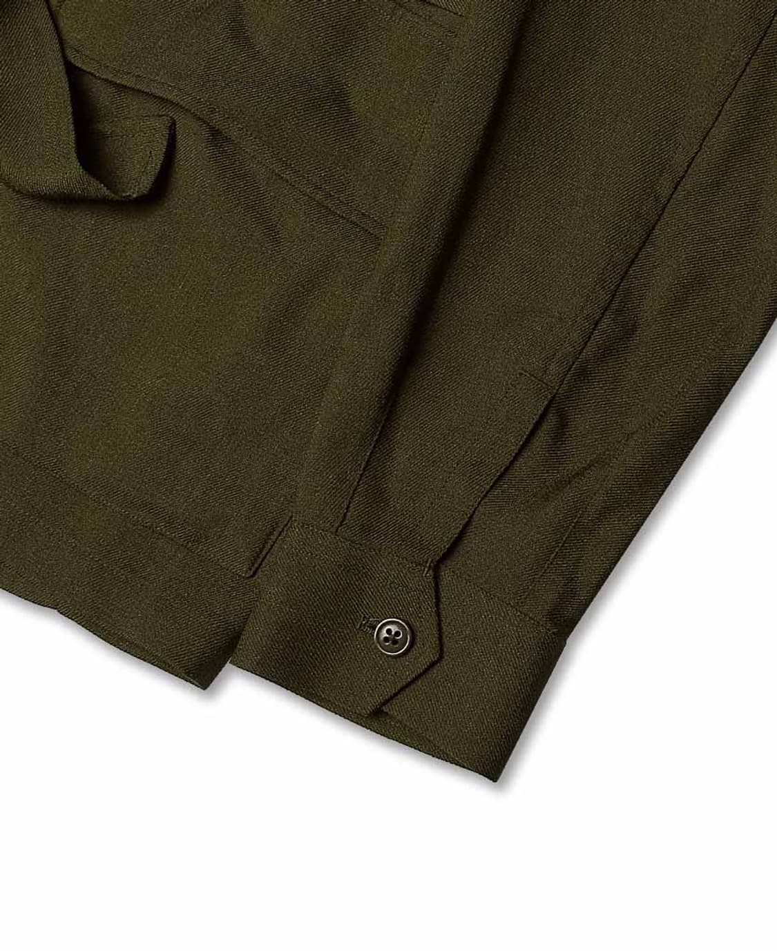 빔즈 플러스 [Beams +] 카키 코마츠 원단 사파리 벨티드 자켓 상품이미지5