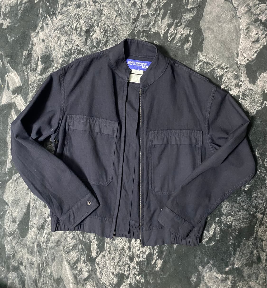 준야와타나베 스탠드칼라 밀리터리 블루종 m 상품이미지1