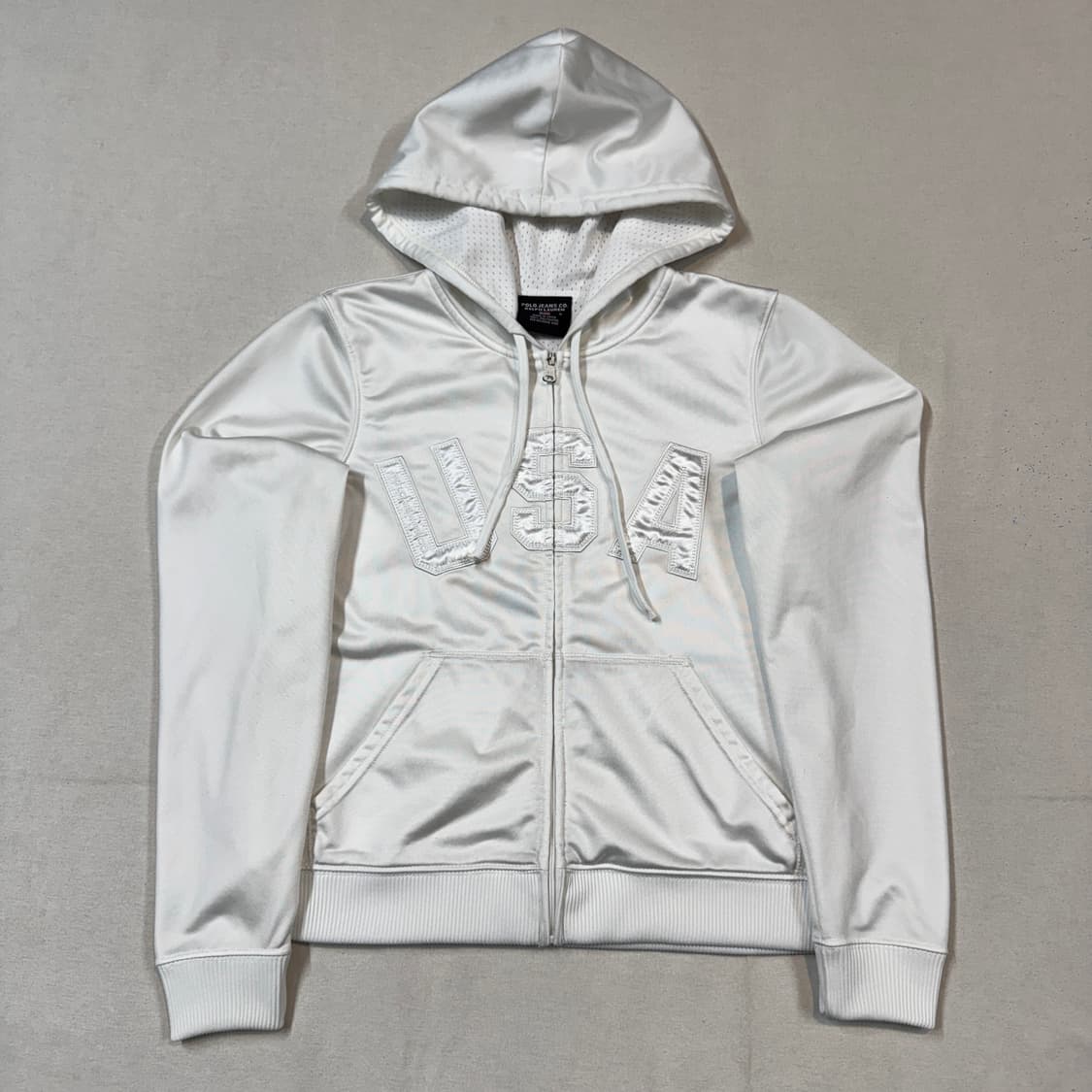 S) 폴로 랄프로렌 진스 하이틴 화이트 후드 집업 져지 상품이미지1