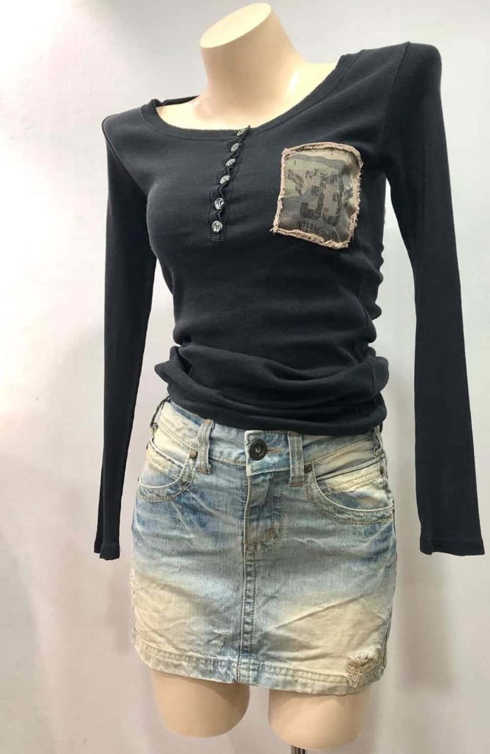 lolita jeans denim mini skirt 상품이미지1