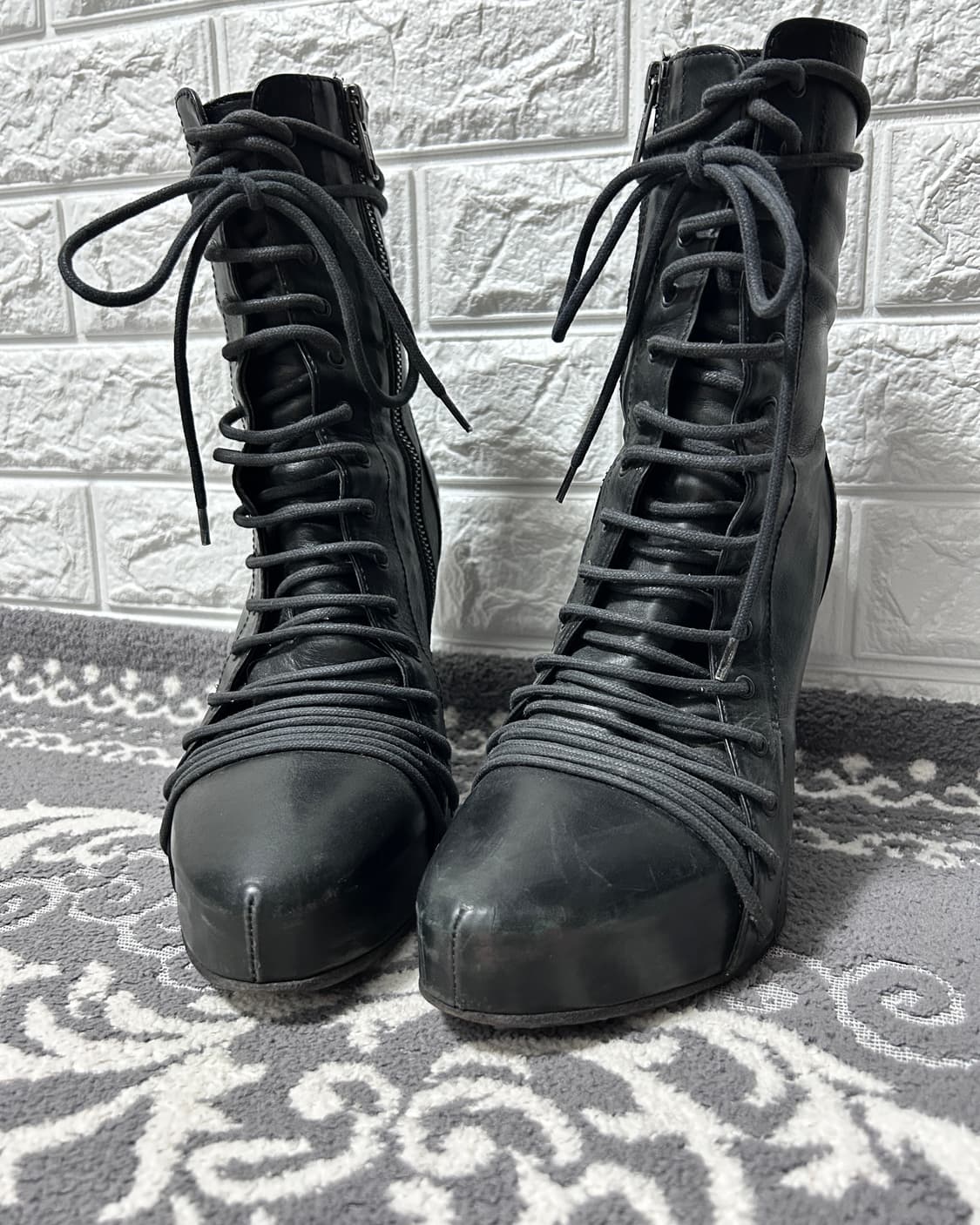 rare* Ann Demeulemeester Lace-up wedge 상품이미지2