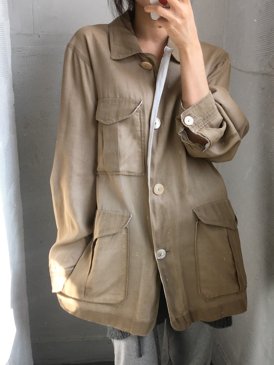 Jil Sander 질샌더 베이지 쓰리 포켓 셔츠 자켓    상품이미지1