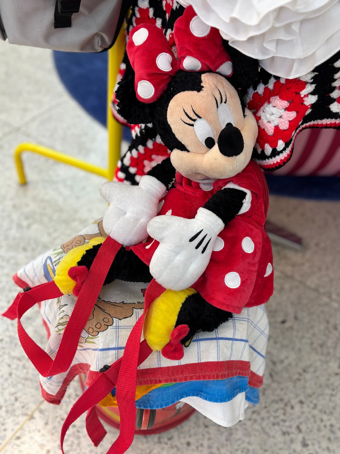Vintage Minnie Mouse Plush Doll Backpack 상품이미지2