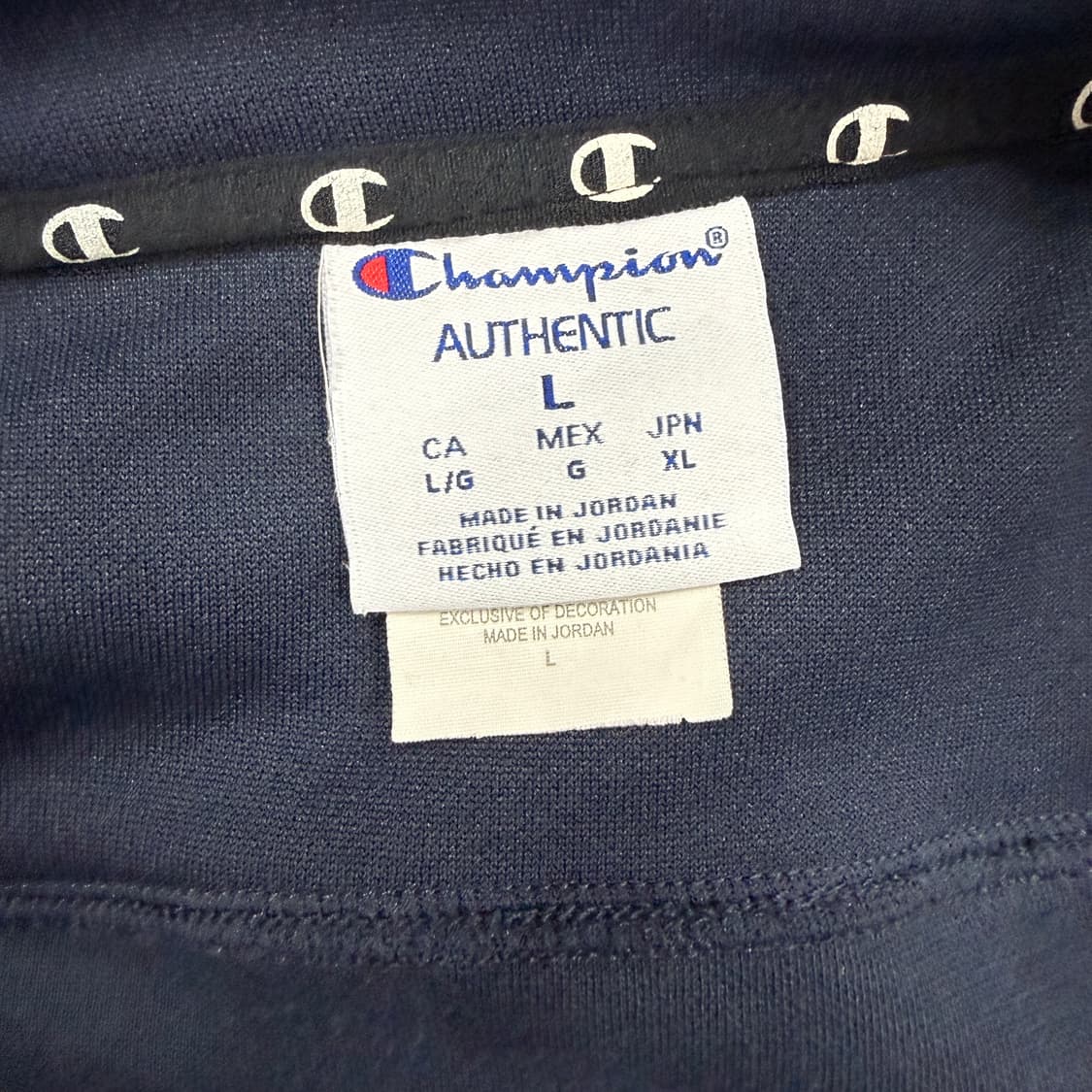 (L)챔피언 Champion 사이드라인 트랙탑 져지(네이비,남흰) 상품이미지2