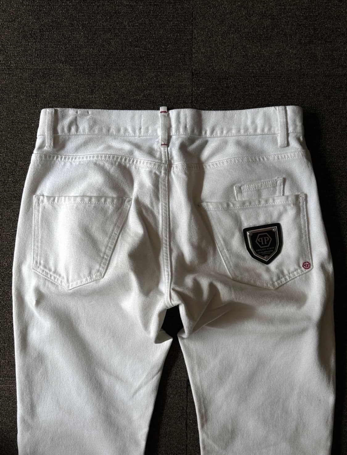 Philipp Plein 로고 패치 루즈 스트레이트 진 상품이미지4