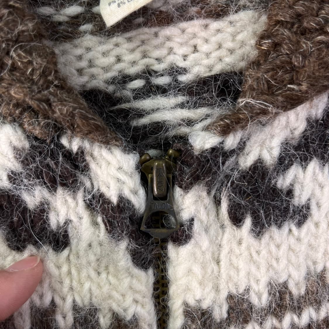 W 95 폴로 랄프로렌 데님엔서플라이 숄카라 코위찬 니트 집업 상품이미지4