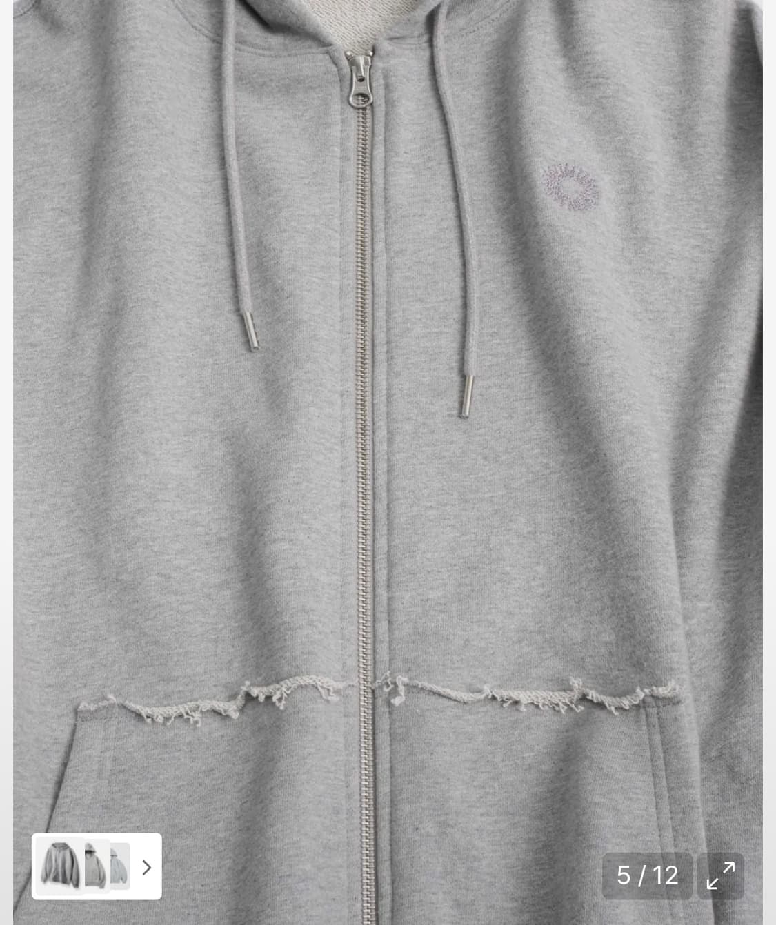 999휴머니티 EVD 후디드 집업 (8% 멜란지 그레이) 상품이미지4