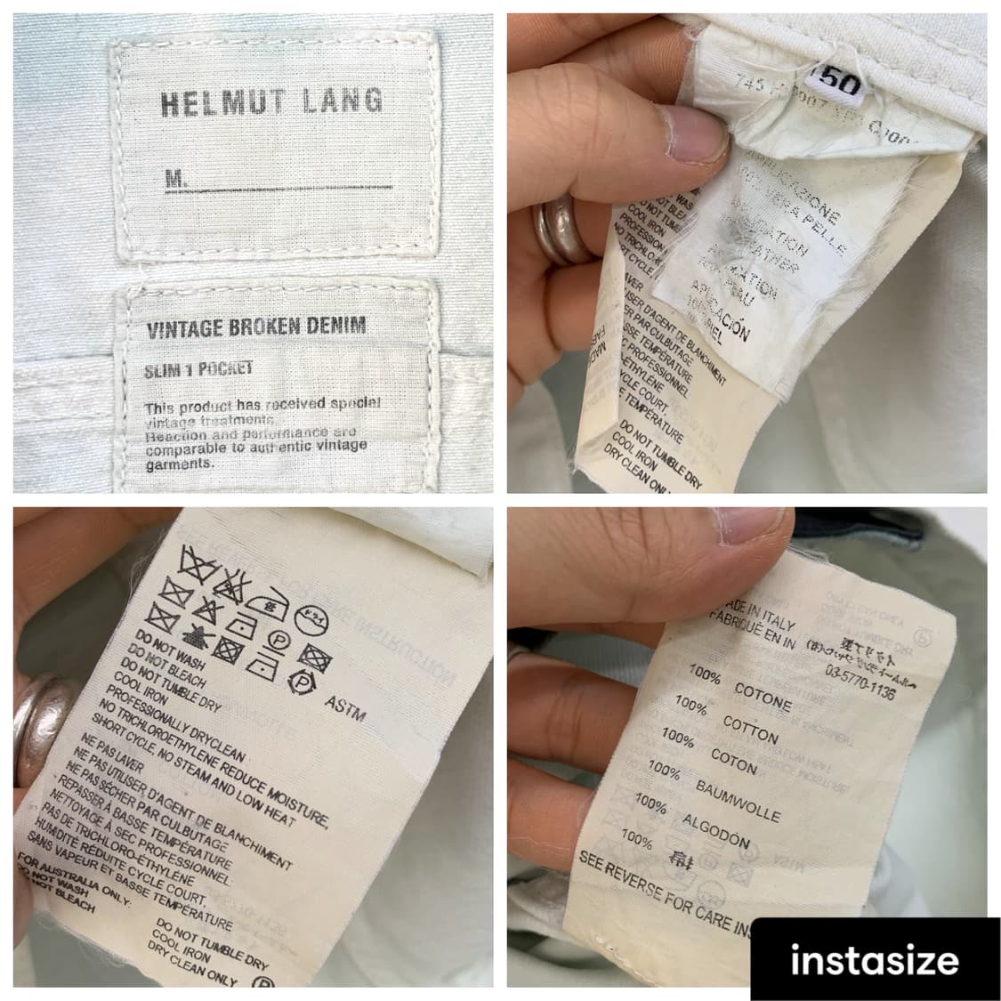 헬무트 랭 03S/S 브로큰 데님 레더 슬리브 자켓 상품이미지10