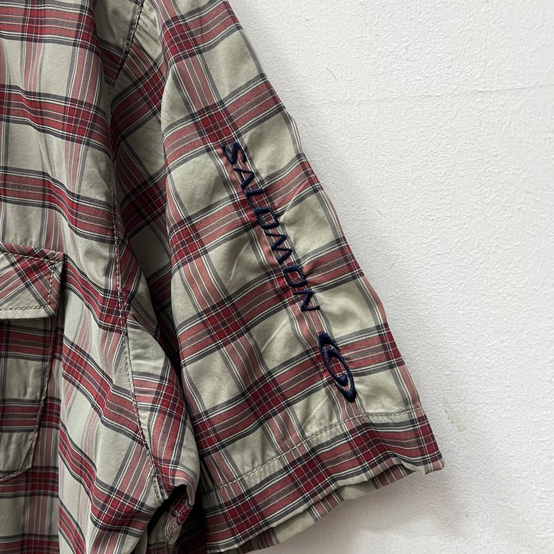 SALOMON 살로몬 큅 하프맨 체크 반팔 셔츠 XL 상품이미지4