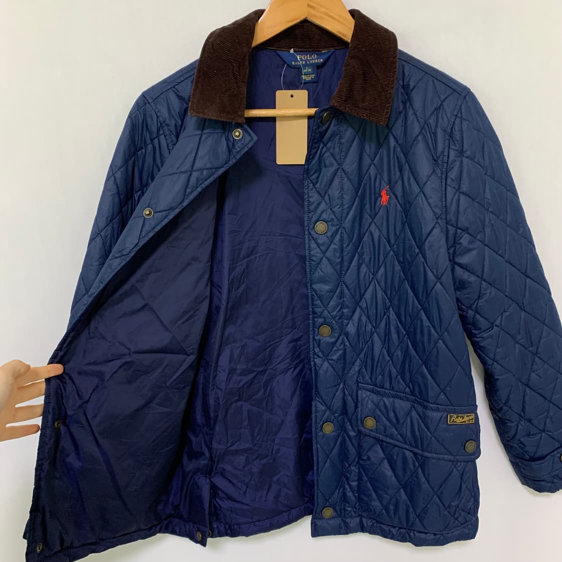 폴로 랄프로렌 네이비 퀼팅 자켓 키즈 L 여성 빈티지 상품이미지4