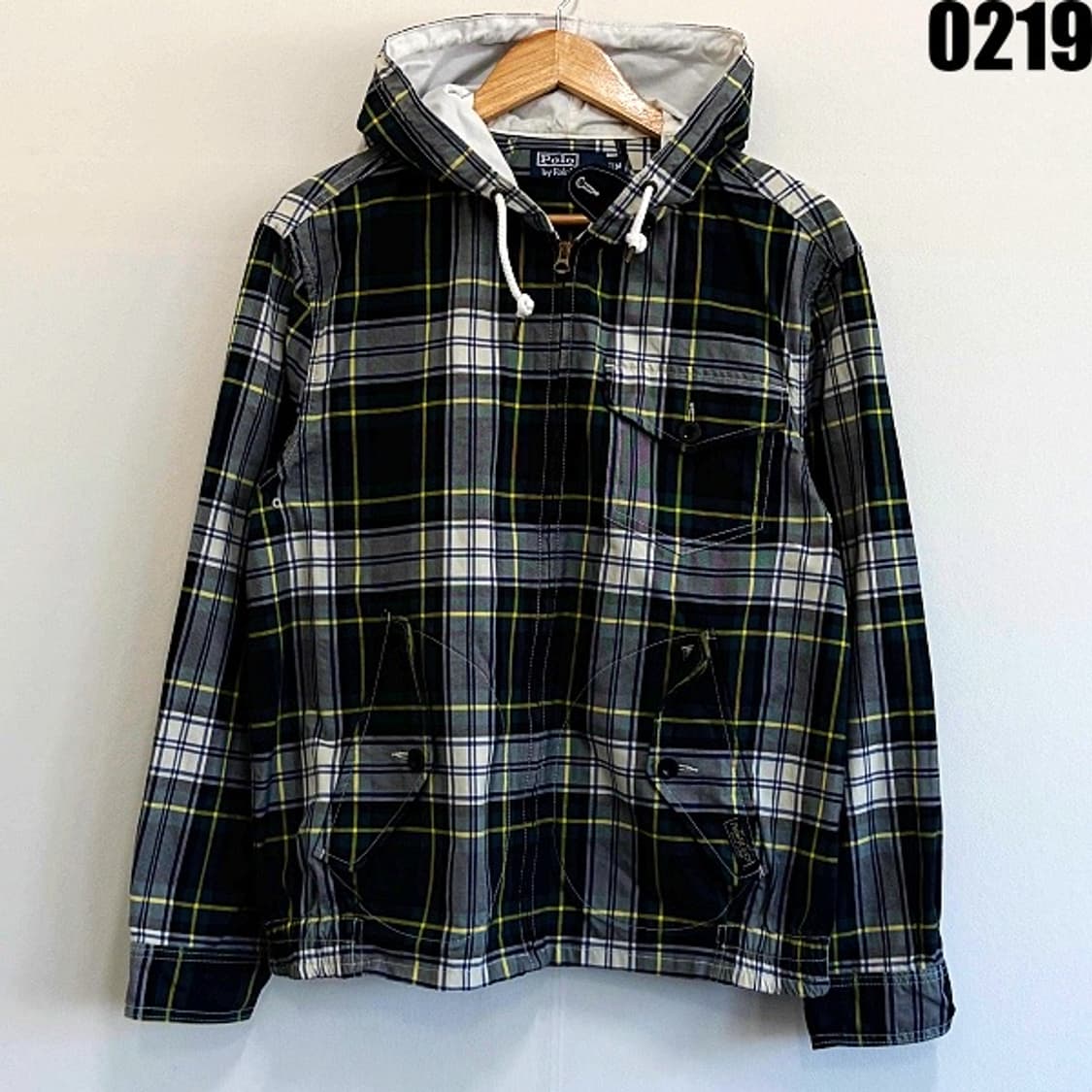 폴로 랄프로렌 체크 후드집업 자켓 M 0219  상품이미지1
