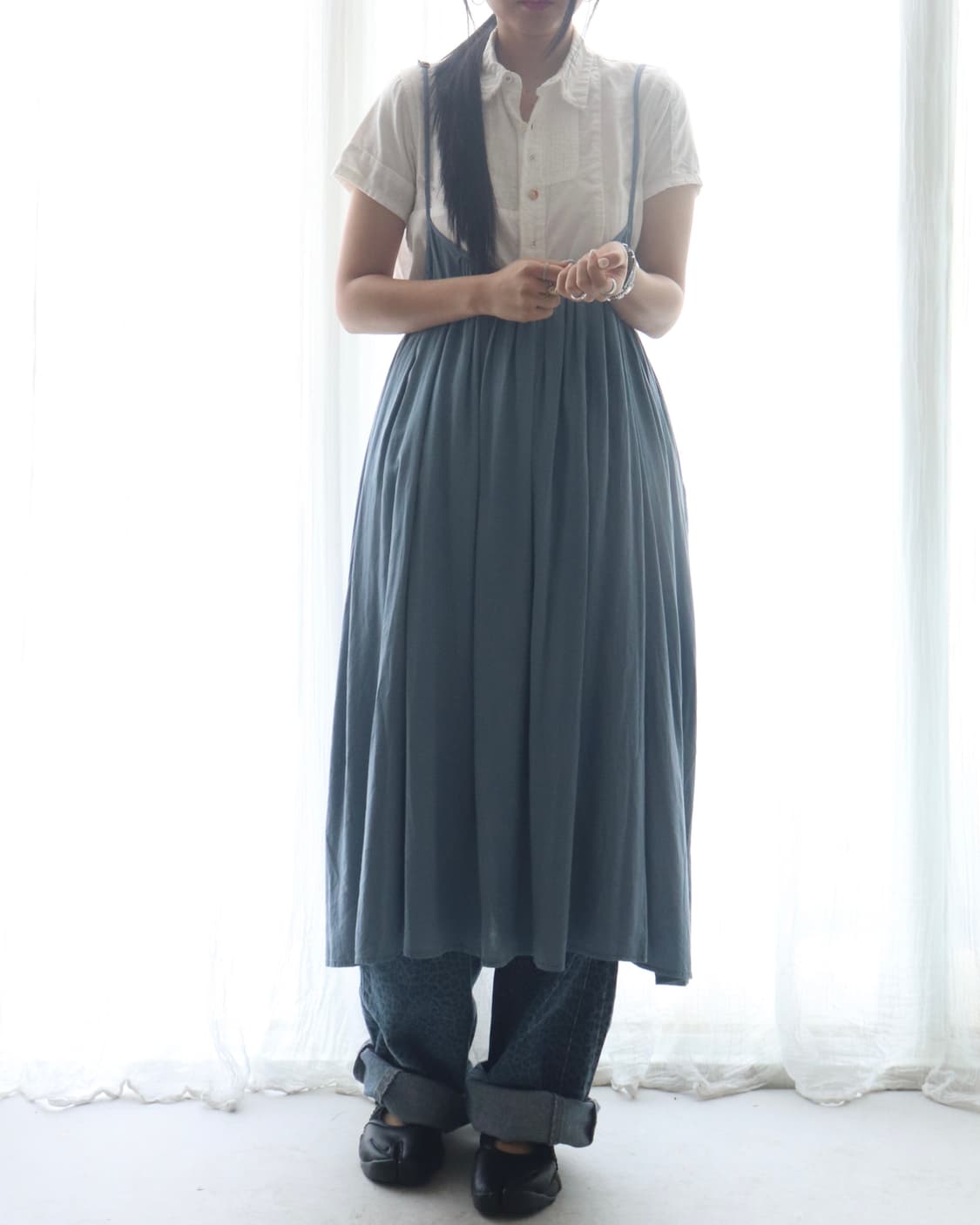 [Kelen] Blue Cotton Camisole Dress 상품이미지3
