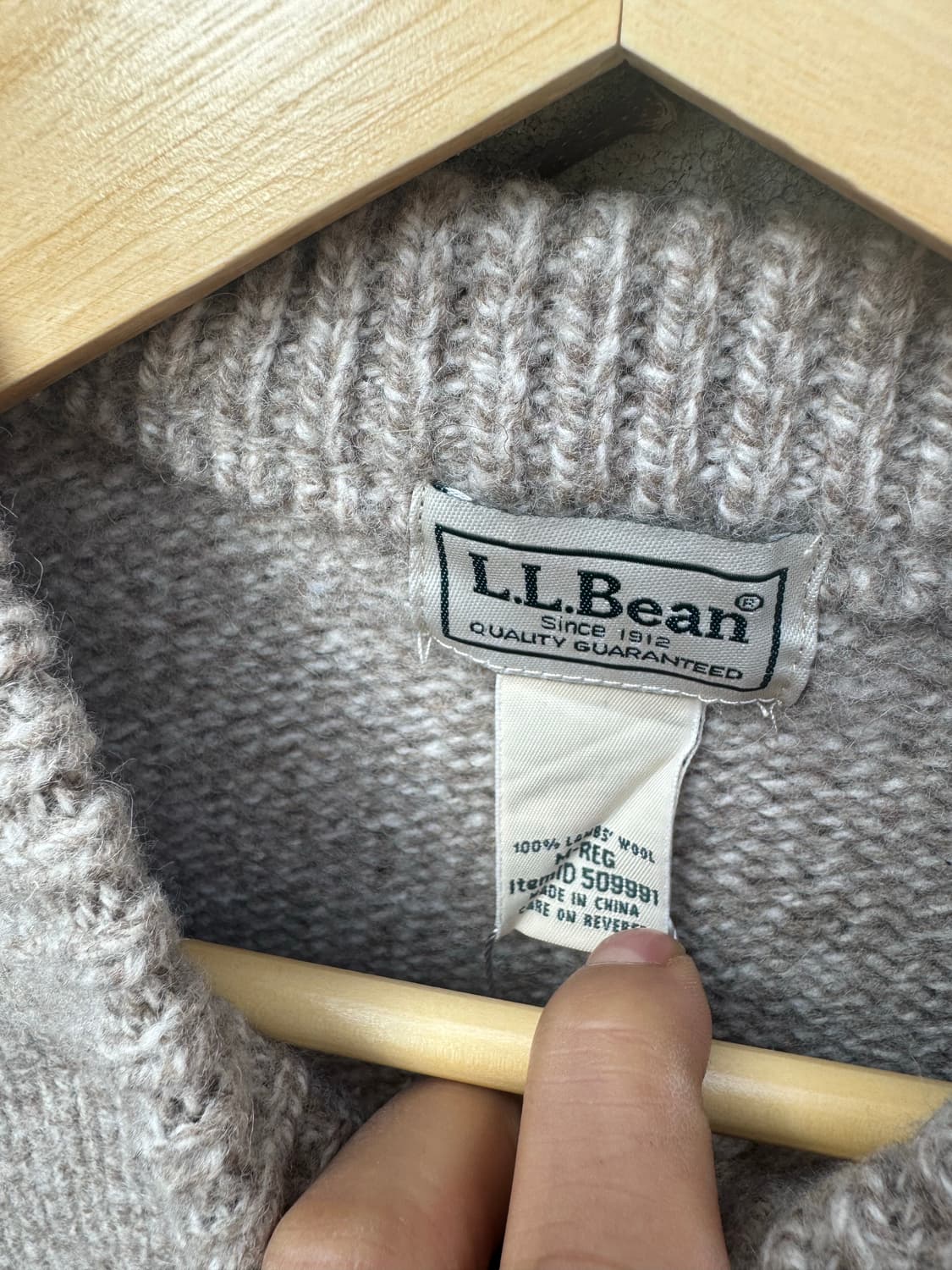 엘엘빈 램스울 니트 스웨터 m 상품이미지5