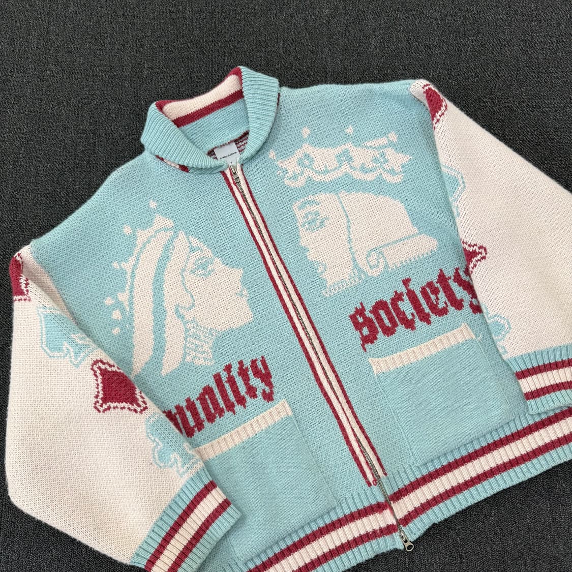 가터갤러리 포커 코위찬 니트 집업 상품이미지2